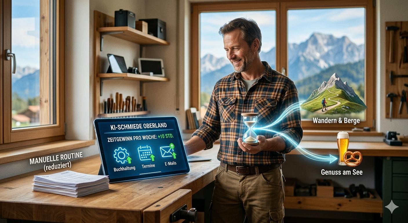 Von der Zeitfalle zum Zeitgewinn: Was Automatisierung für kleine Unternehmen im Oberland wirklich bringt!